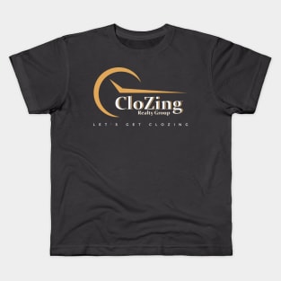 CloZing Realty Group Gold and White Kids T-Shirt